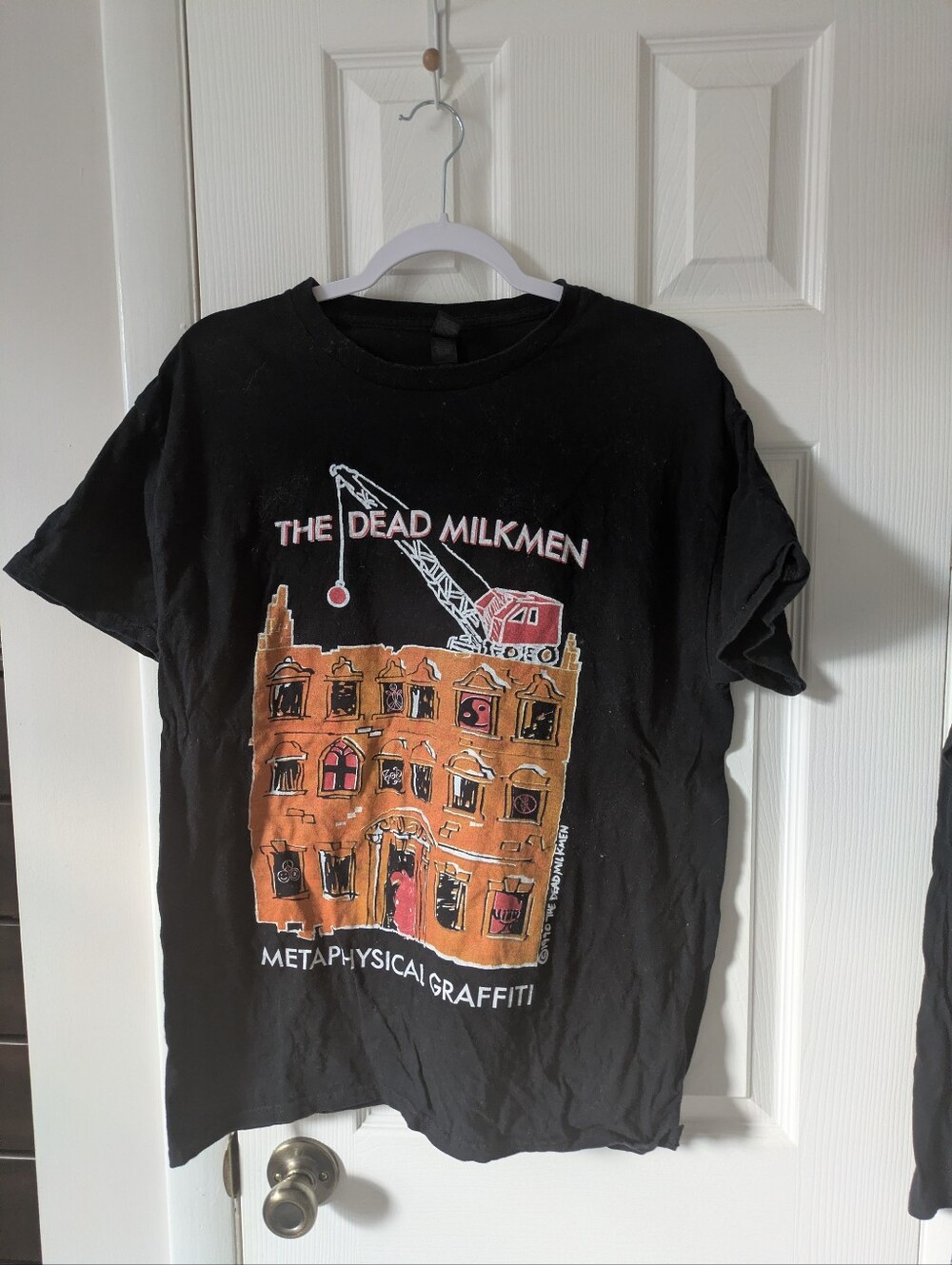 Dead Milkmen Black Graphic Tee Punk Y2k Metaphysical Graffiti